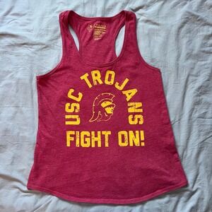USC Trojans Tank Top Womens Medium Maroon College Apparel Shirt College Fight On